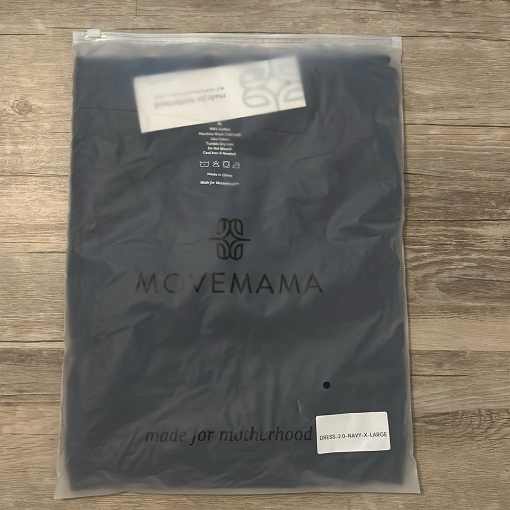 MoveMama Invisible Zipper Navy T-shirt Dress Size XL